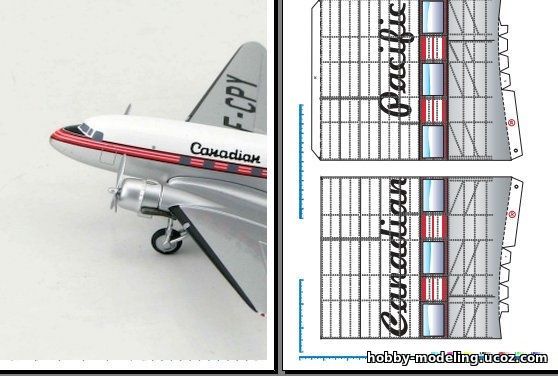 DC-3 модель, DC-3 из бумаги скачать