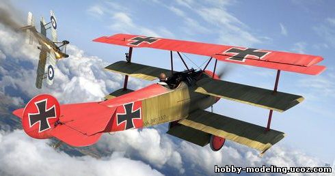 Fokker модель, самолет из бумаги
