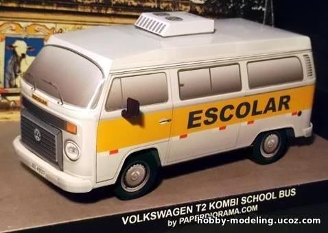 Volkswagen T2 модель, Volkswagen T2 из бумаги