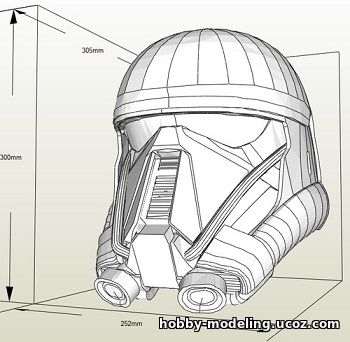 Star Wars Шлем штурмовика модель скачать