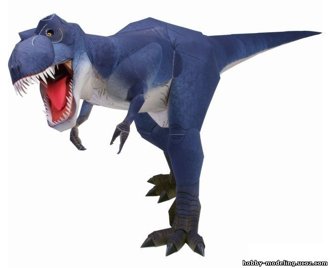 тиранозавр модель, тиранозавр из бумаги
